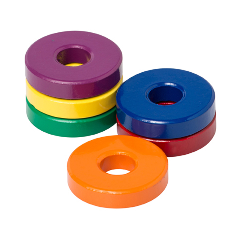 (6 Pk) 1 1/8 Ceramic Ring Magnets 6