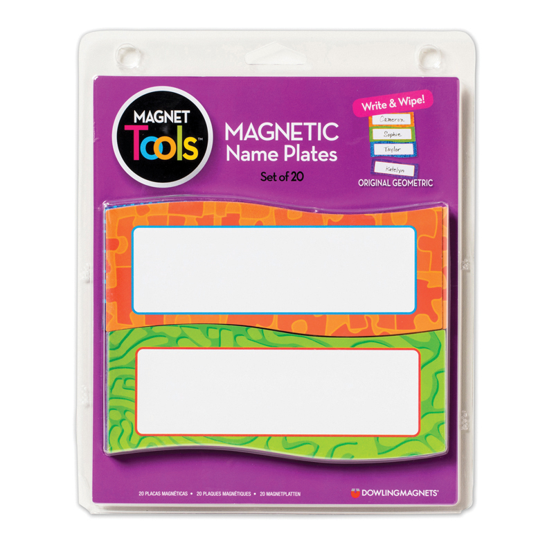 (2 Pk) Magnetic Name Plates 20 Per