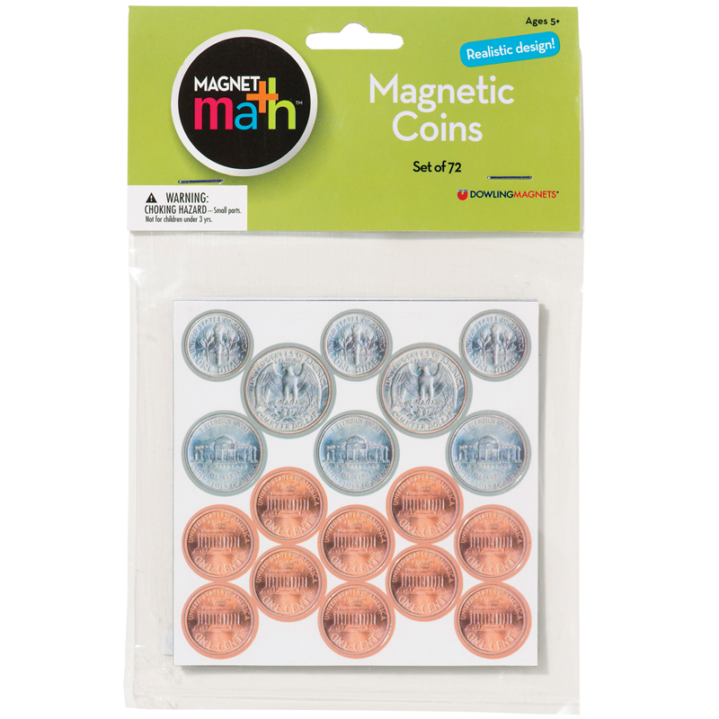 (6 Pk) Magnet Coins - 8 Quarters 12