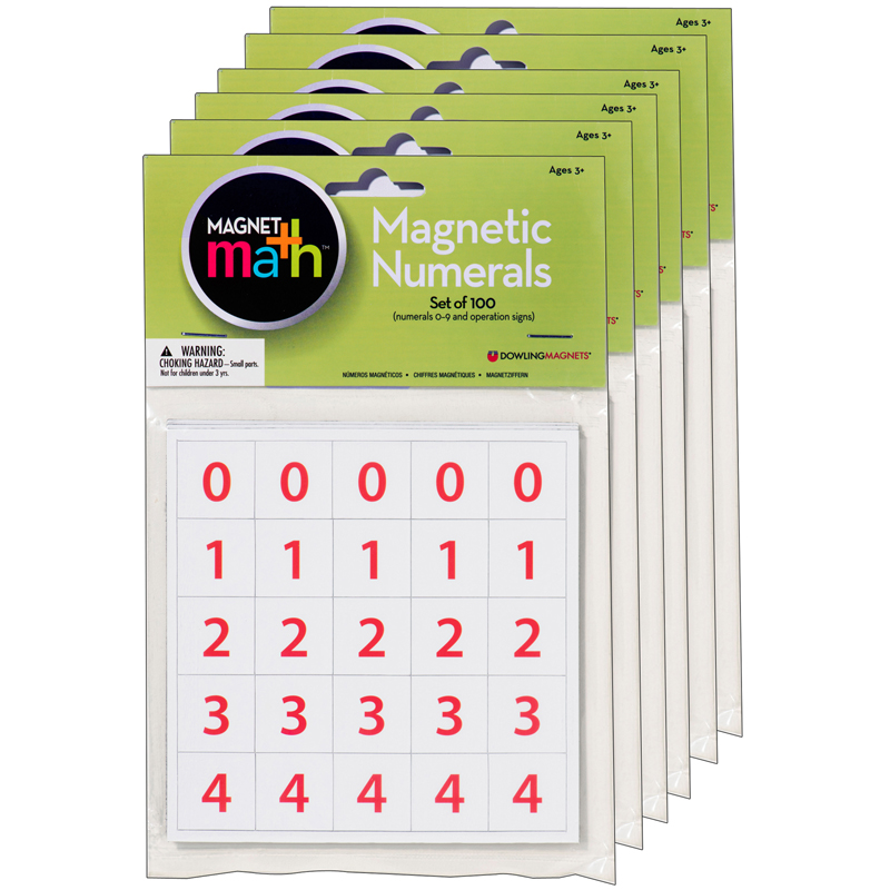 (6 Ea) Magnet Numerals