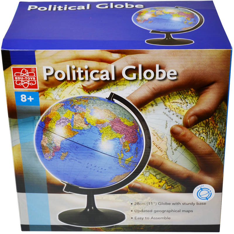 11in Desktop Political Globe