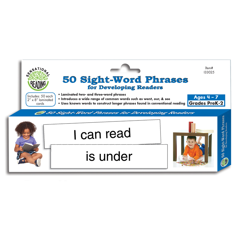 (2 Pk) 50 Sight Word Phrases For