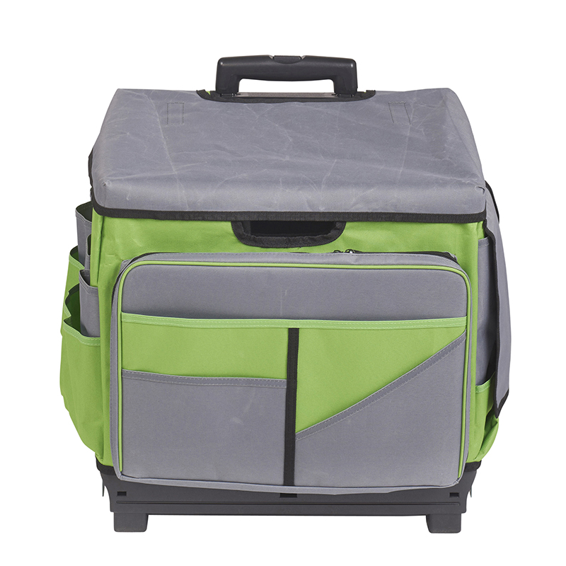 Gray/Green Roll Cart/Organizer Bag