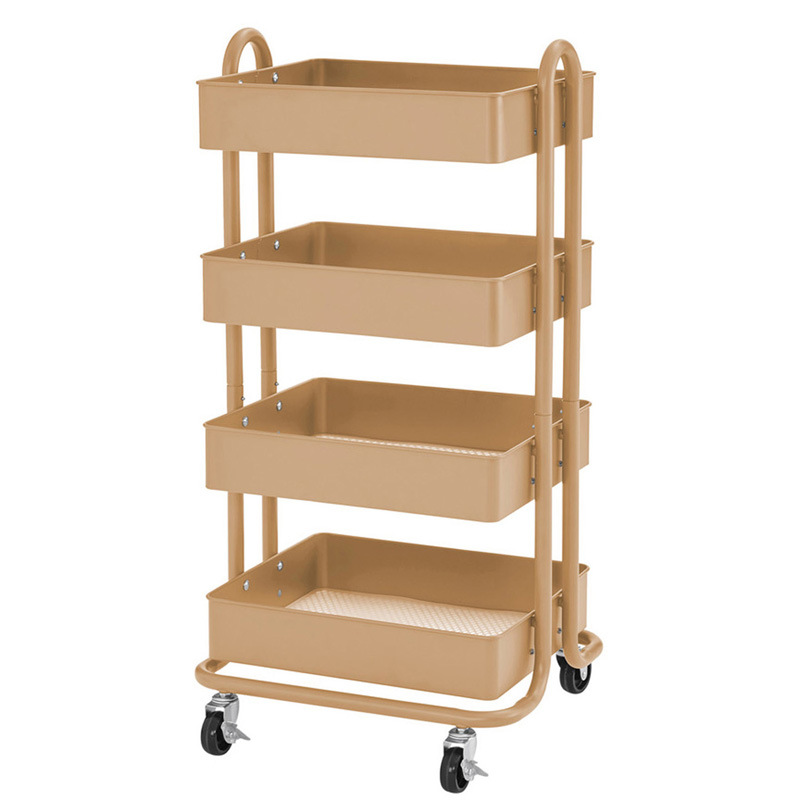4-Tier Utility Rolling Cart Sand