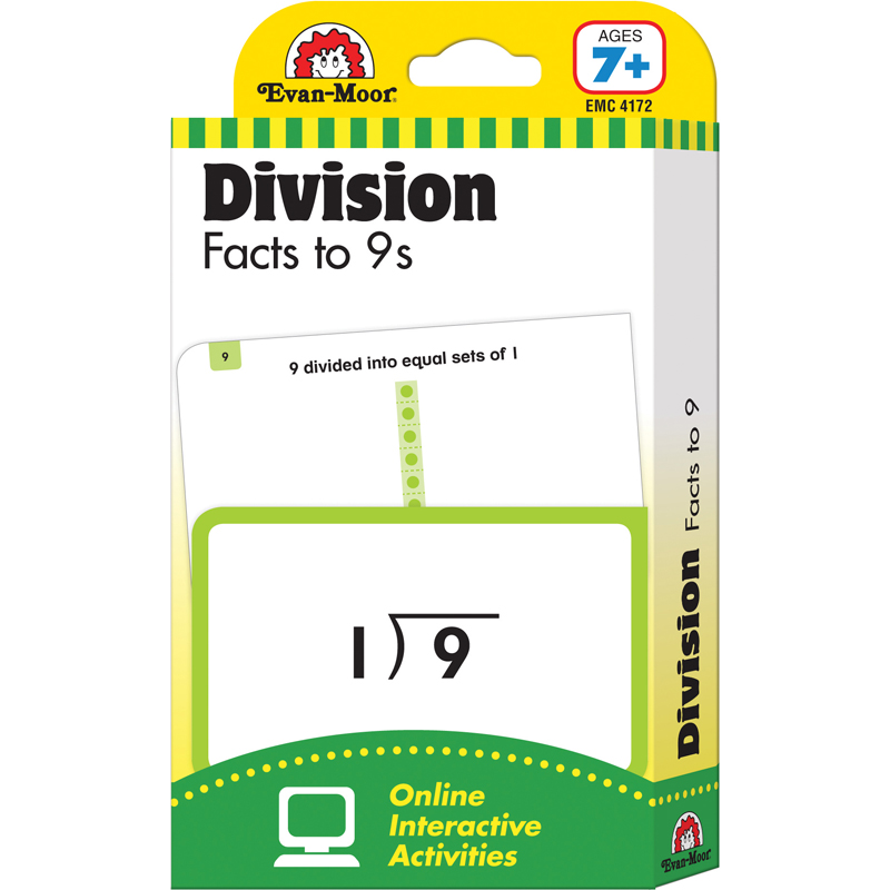 Flashcard Set Division Facts To 9s