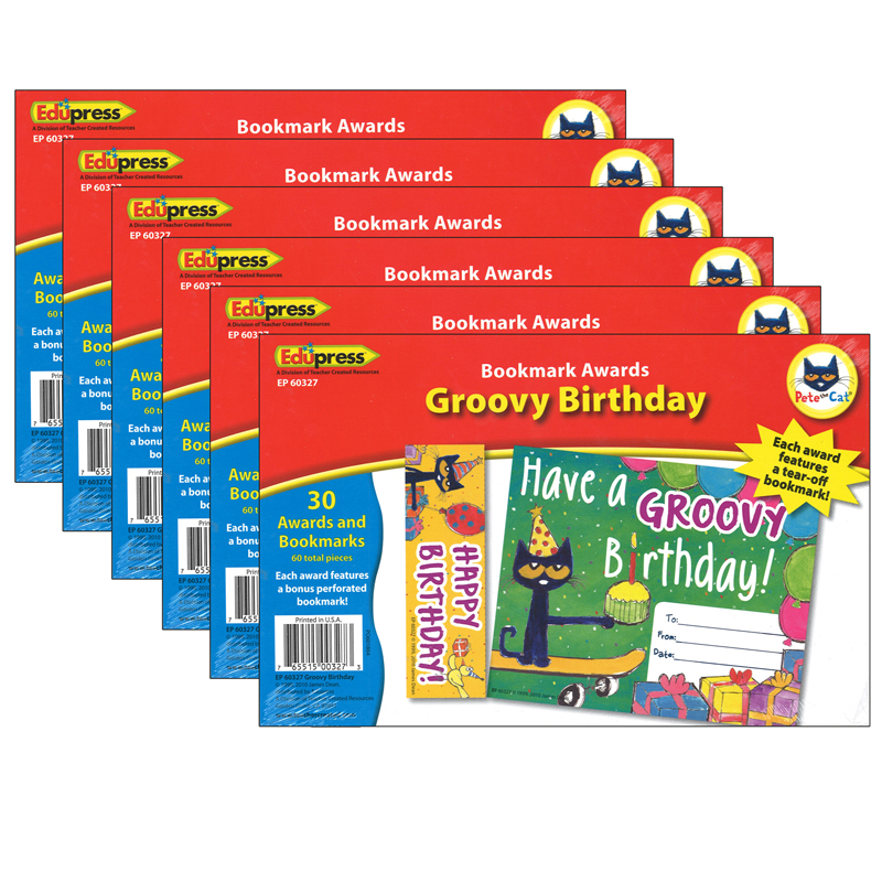 (6 Pk) Pete The Cat Happy Birthday