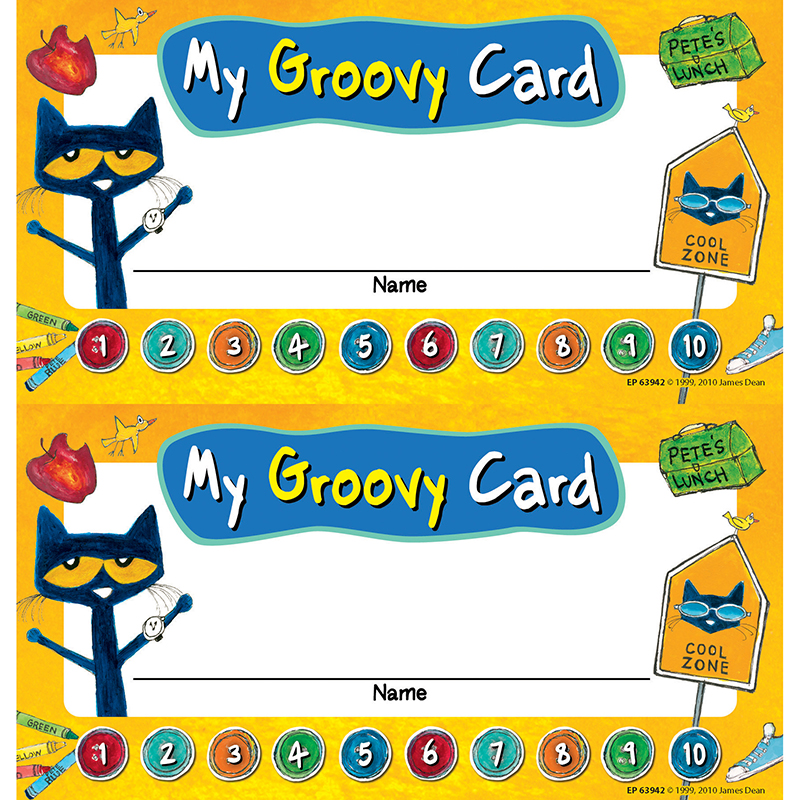 Pete The Cat My Groovy Punch Cards