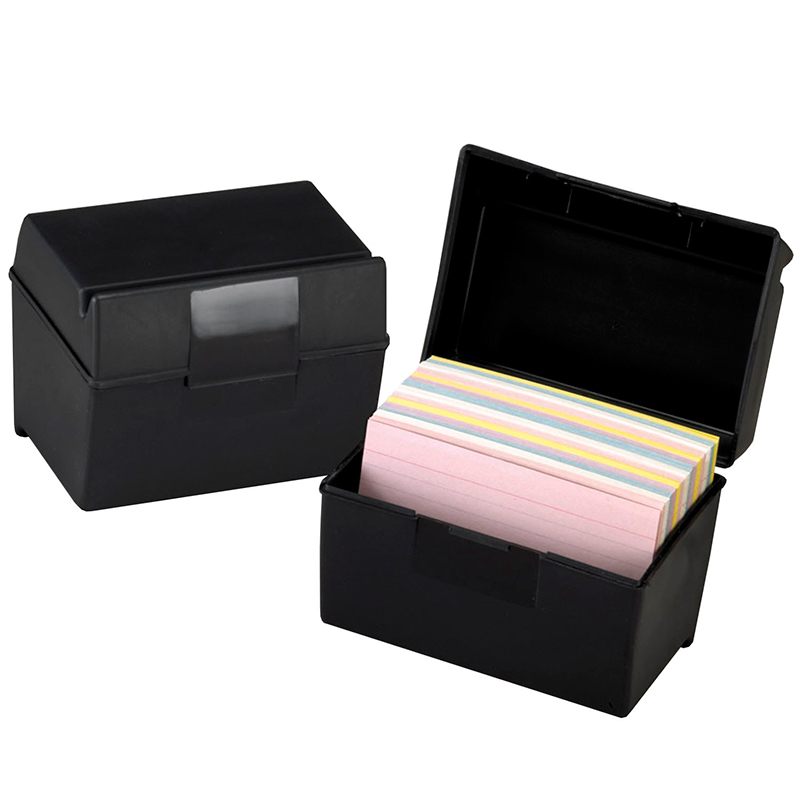 Oxford Plastic Index Card Box 4x6