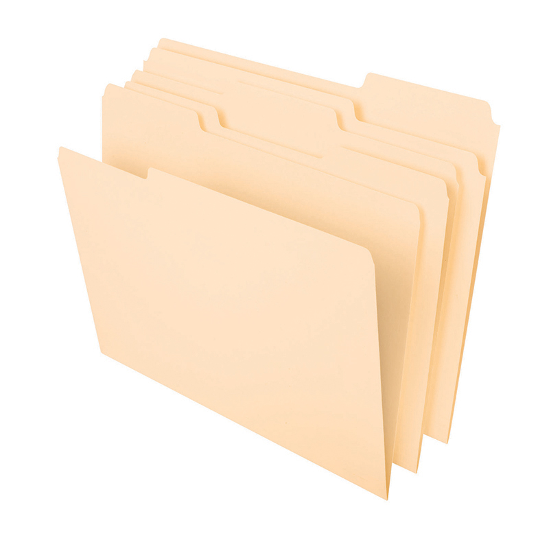 File Folders Letter 1/3 Cut Tab