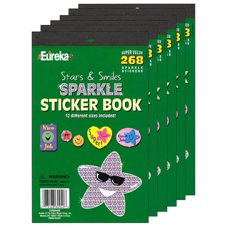 (6 Ea) Stars & Smiles Sparkle
