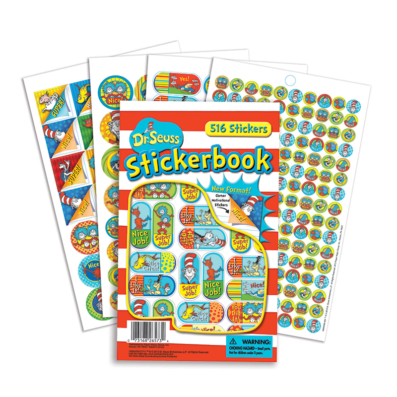 (6 Ea) Dr Seuss Corners Sticker Bk