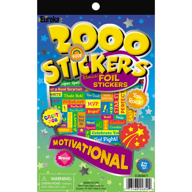 (6 Ea) 2000 Motivational Sticker Bk