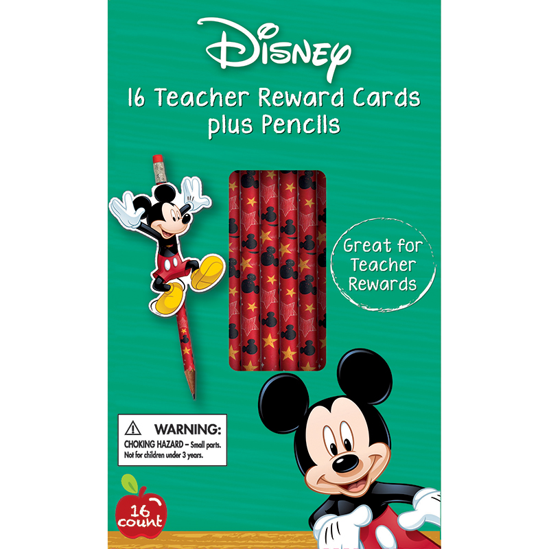 (6 Pk) Mickey Pencils W/ Toppers