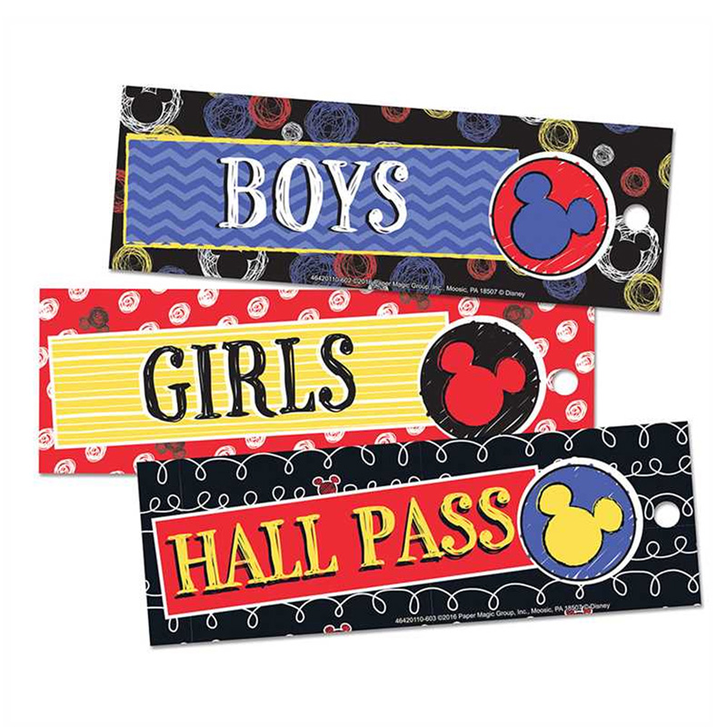 (6 St) Mickey Color Pop Hall Passes