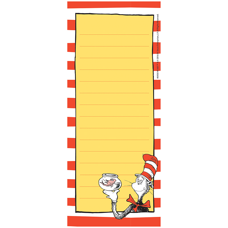 (6 Ea) Dr Seuss Classic Note Pads
