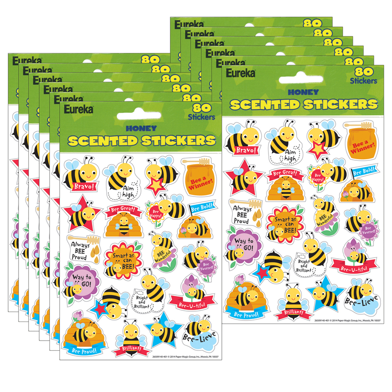 (12 Pk) Honey Scented Stickers