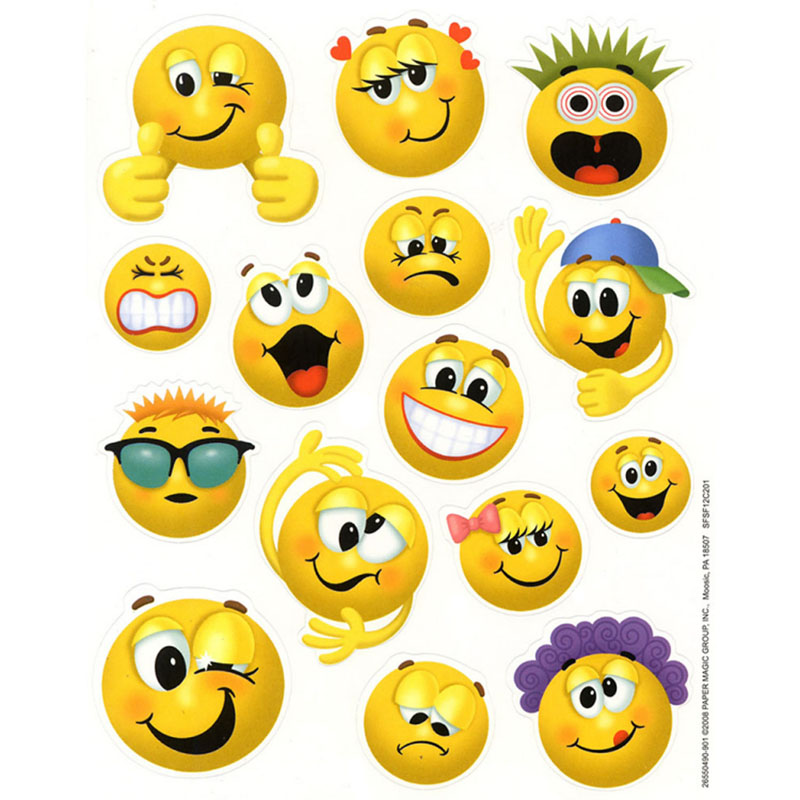 (12 Pk) Stickers Emoticons