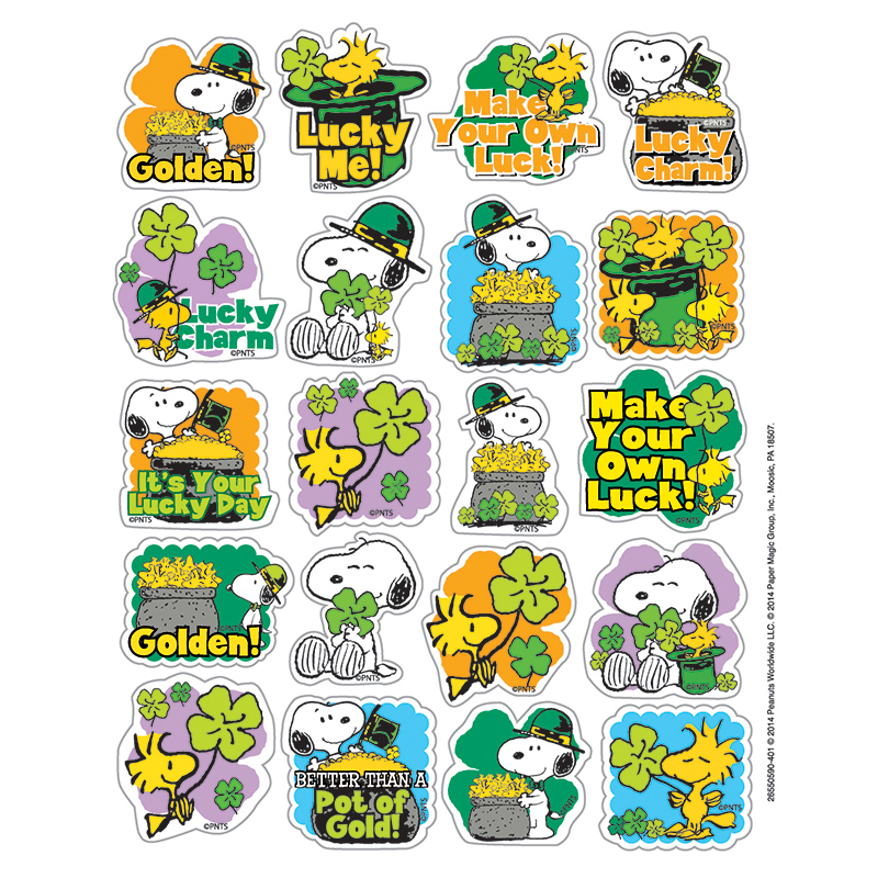 Peanuts St. Patricks Theme Stickers