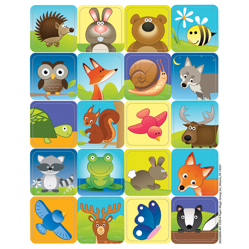 Woodland Creatures Theme Stickers