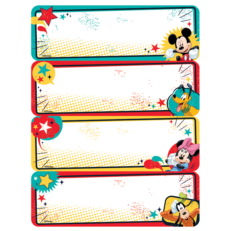 (12 Pk) Mickey Label Stickers