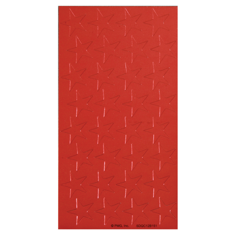 Stickers Foil Stars 1/2in Red 250pk