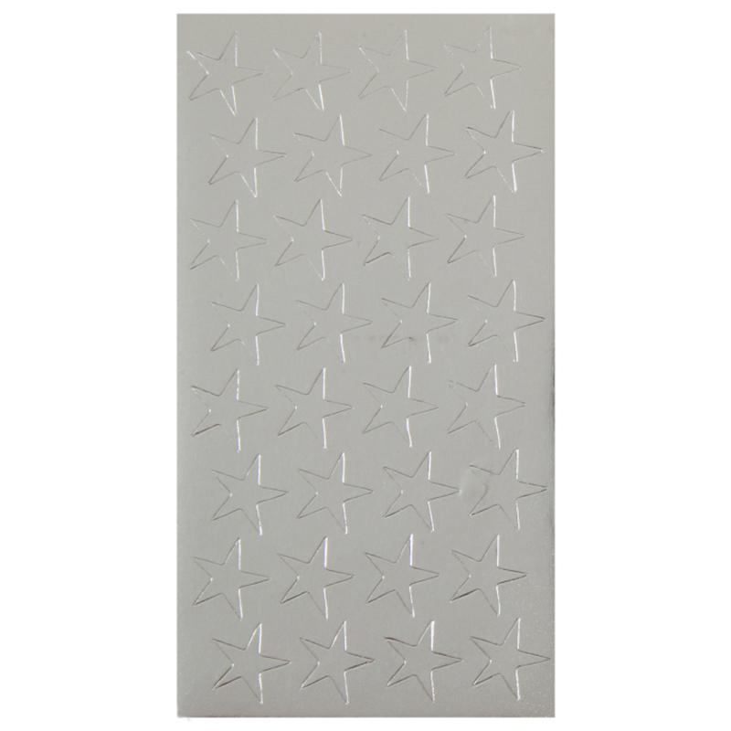 Stickers Foil Stars 1/2 Inch 250/Pk