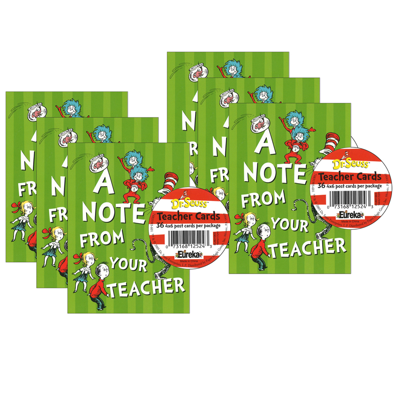 (6 Pk) Cat In The Hat Teacher Cards