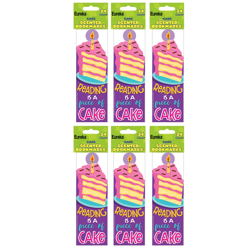 (6 Pk) Cake Bookmarks Scented