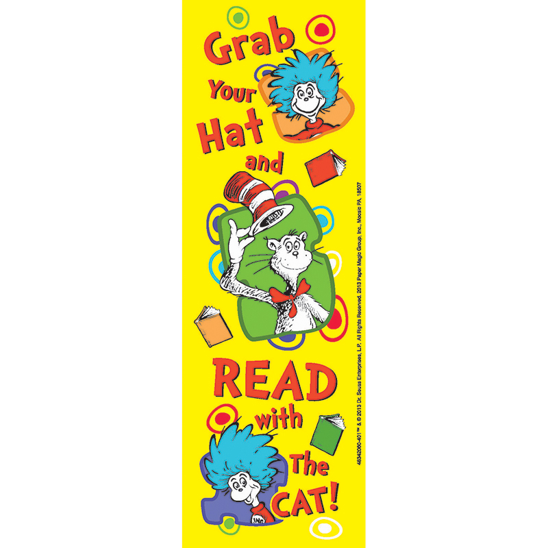 Dr Seuss Grab Your Hat Bookmarks