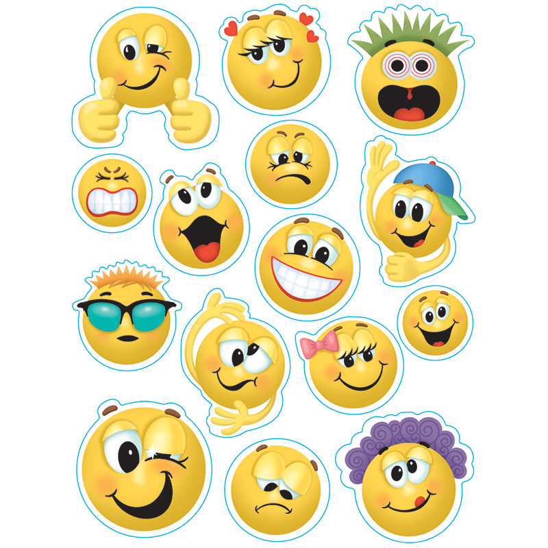 Emoticons 12 X 17 Window Clings