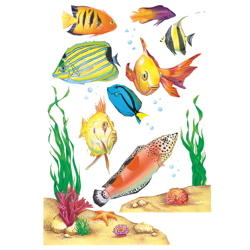 (12 Pk) Window Cling Fish 12 X 17