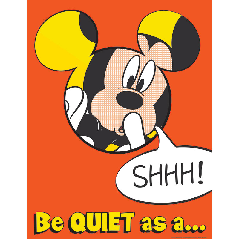 Mickey Quiet As A Mouse 17x22