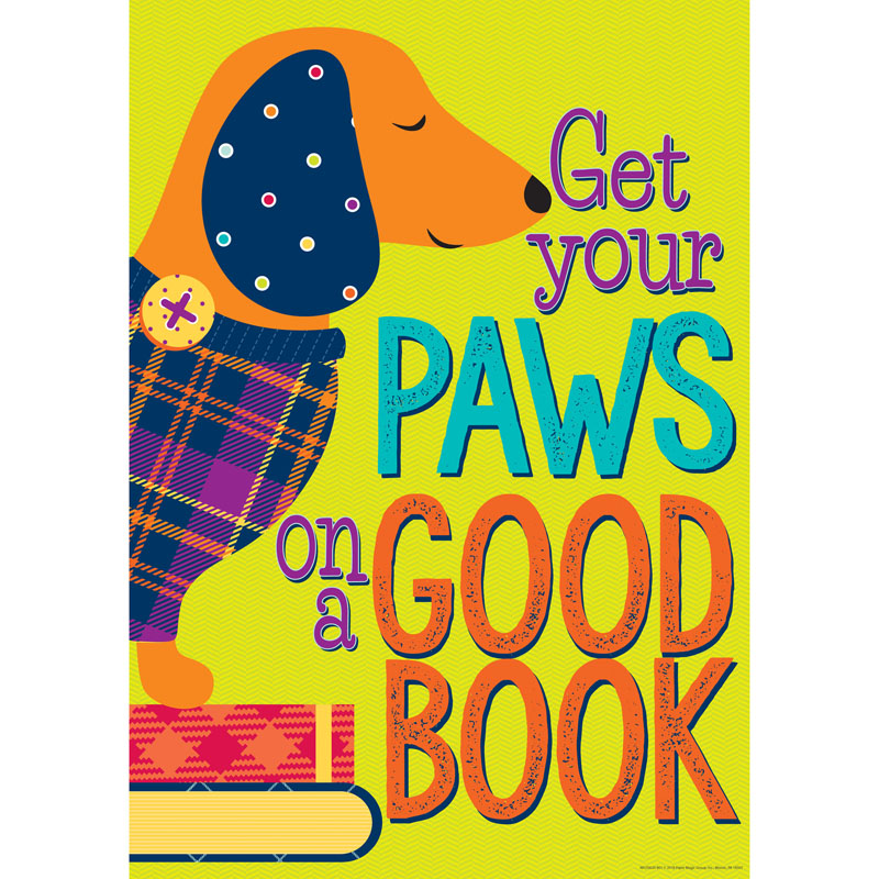 Get Your Paws On A Good Book Poster