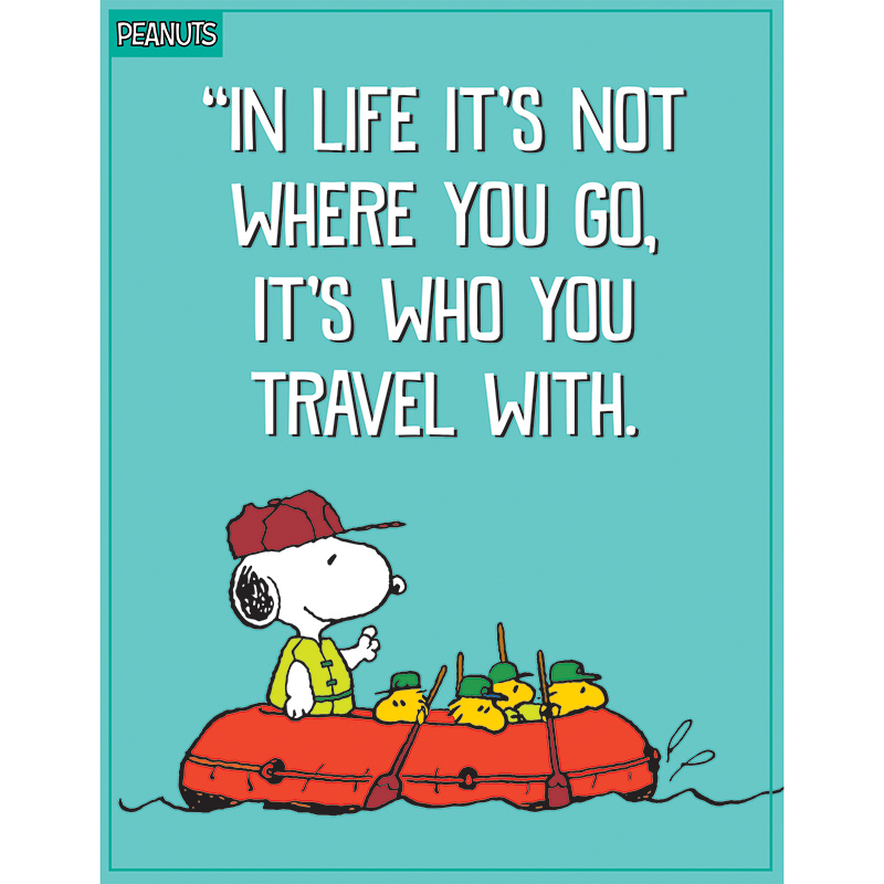 Peanuts Who You Travel With Poster