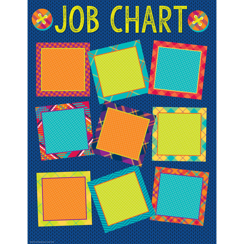 Plaid Attitude Job Chart 17x22