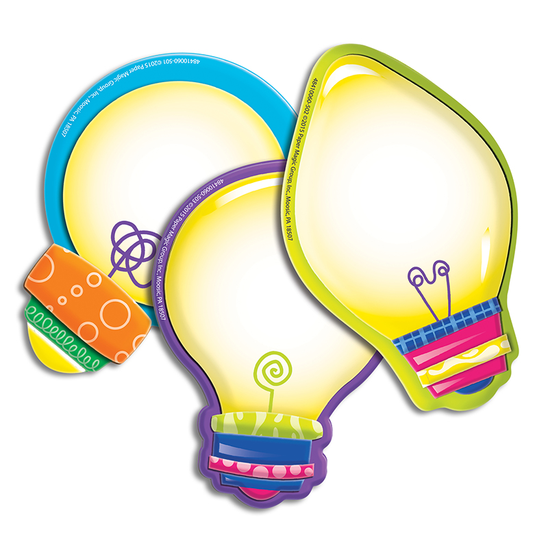 Light Bulbs Assorted Paper Cut Outs