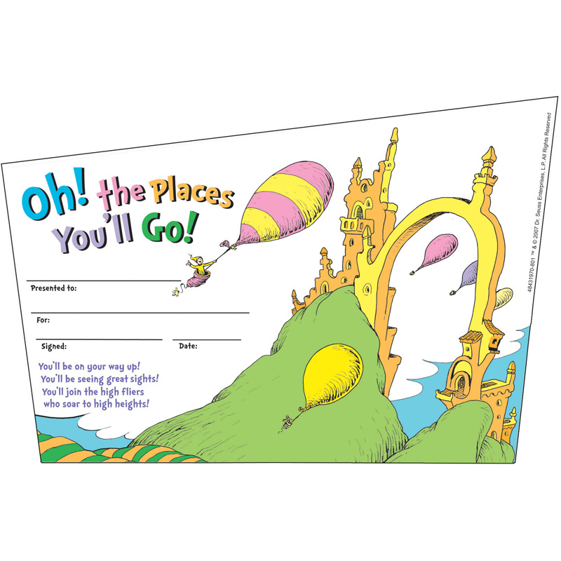 (6 Pk) Seuss Oh The Places Youll Go