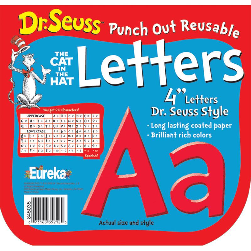 (3 Pk) Dr Seuss Punch Out Reusable