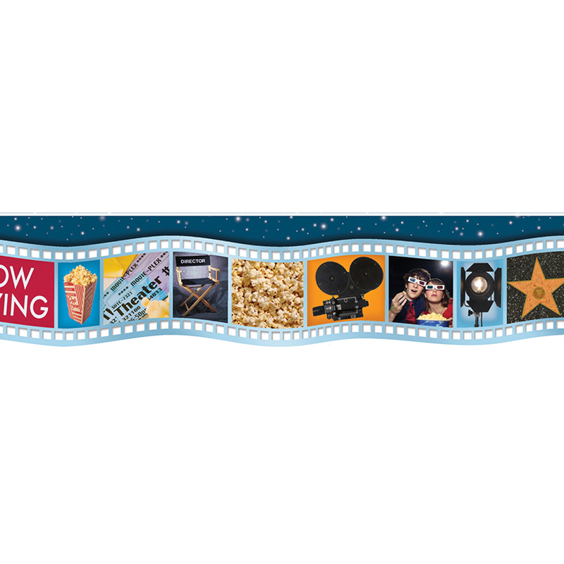 (6 Pk) Movie Film Die Cut Deco Trim