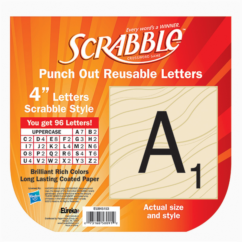 (6 Pk) Scrabble Letters Deco Letter