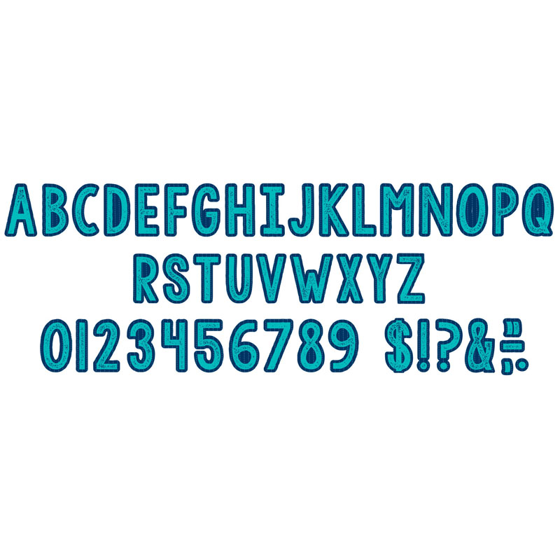 Plaid Attitude Blue Letters Deco
