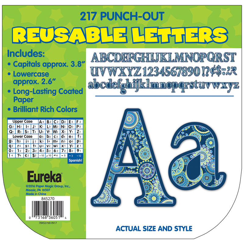 Blue Harmony 4in Deco Letters