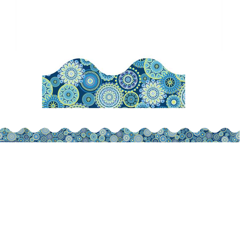 Blue Harmony Trim Mandala Scalloped