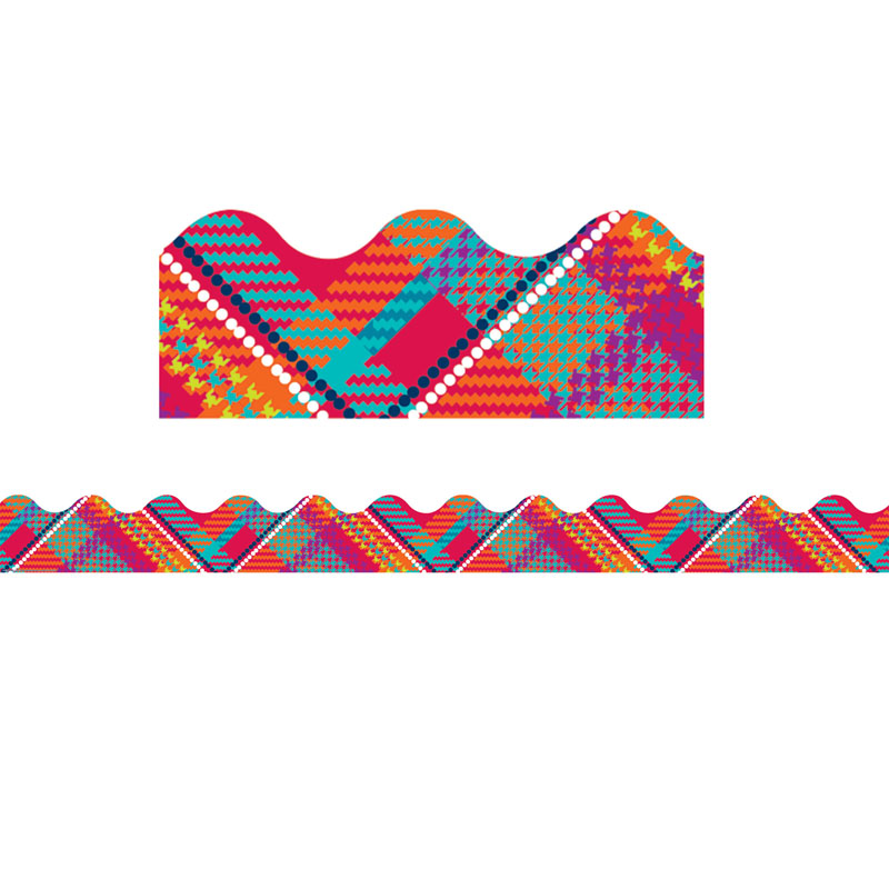 Primary Plaid Extra Wide Die Cut