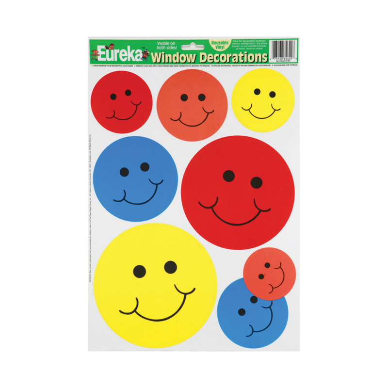 (12 Pk) Window Cling Smiles 12 X 17