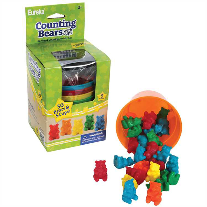 (3 Ea) Counting Bear Cups 50 Ct