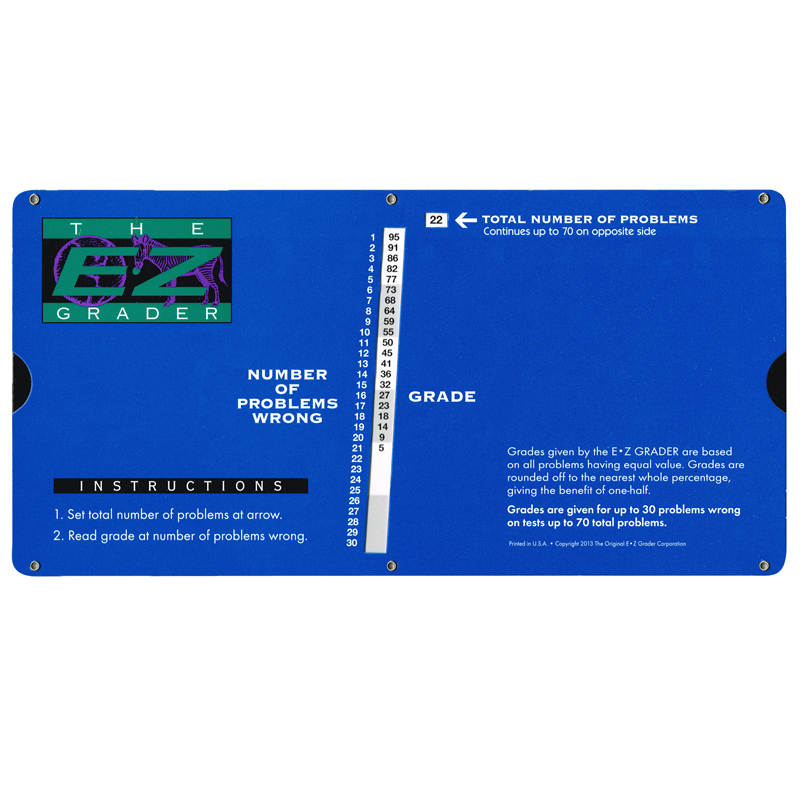 Large Print E-Z Grader Royal Blue