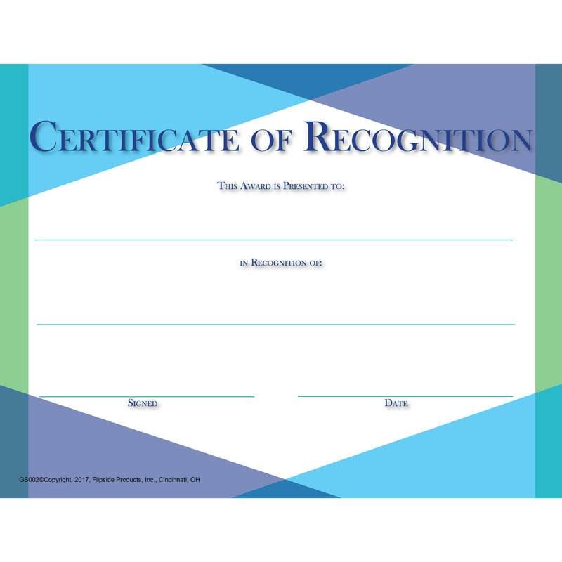 Glass Certificate Of Recognition