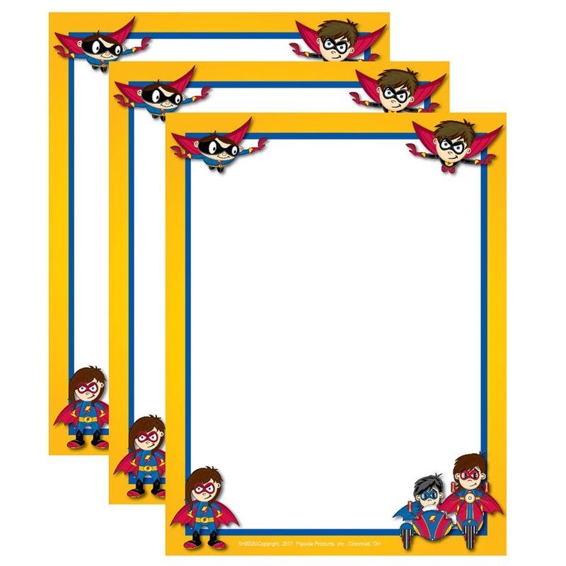 (3 Pk) Superhero Border Paper