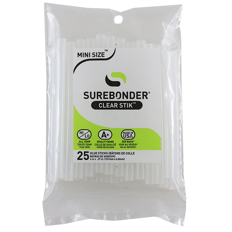 Mini Clear Hot Glue Stick 25 Pk